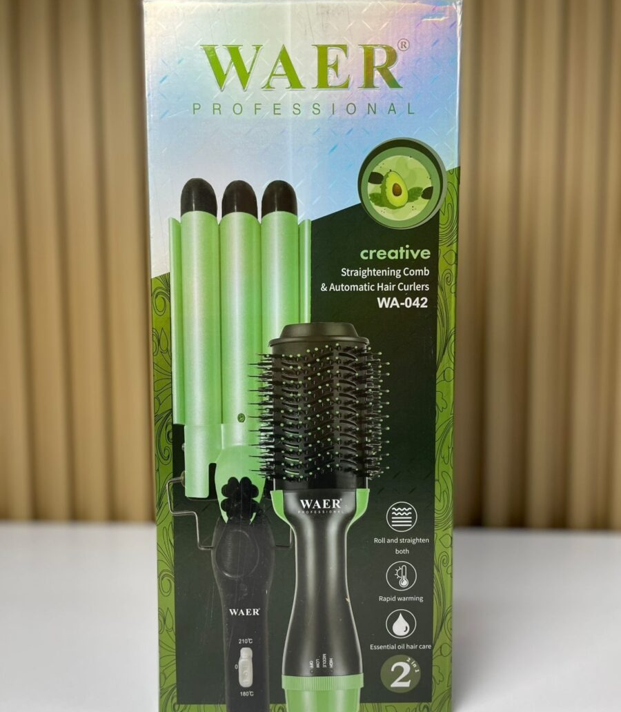 Cepillo Secador + Pinza Ondas De Sirena